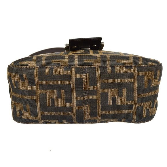 Authenticity Guaranteed FENDI Zucca Pattern Mini Handbag Brown Canvas - Picture 11 of 11